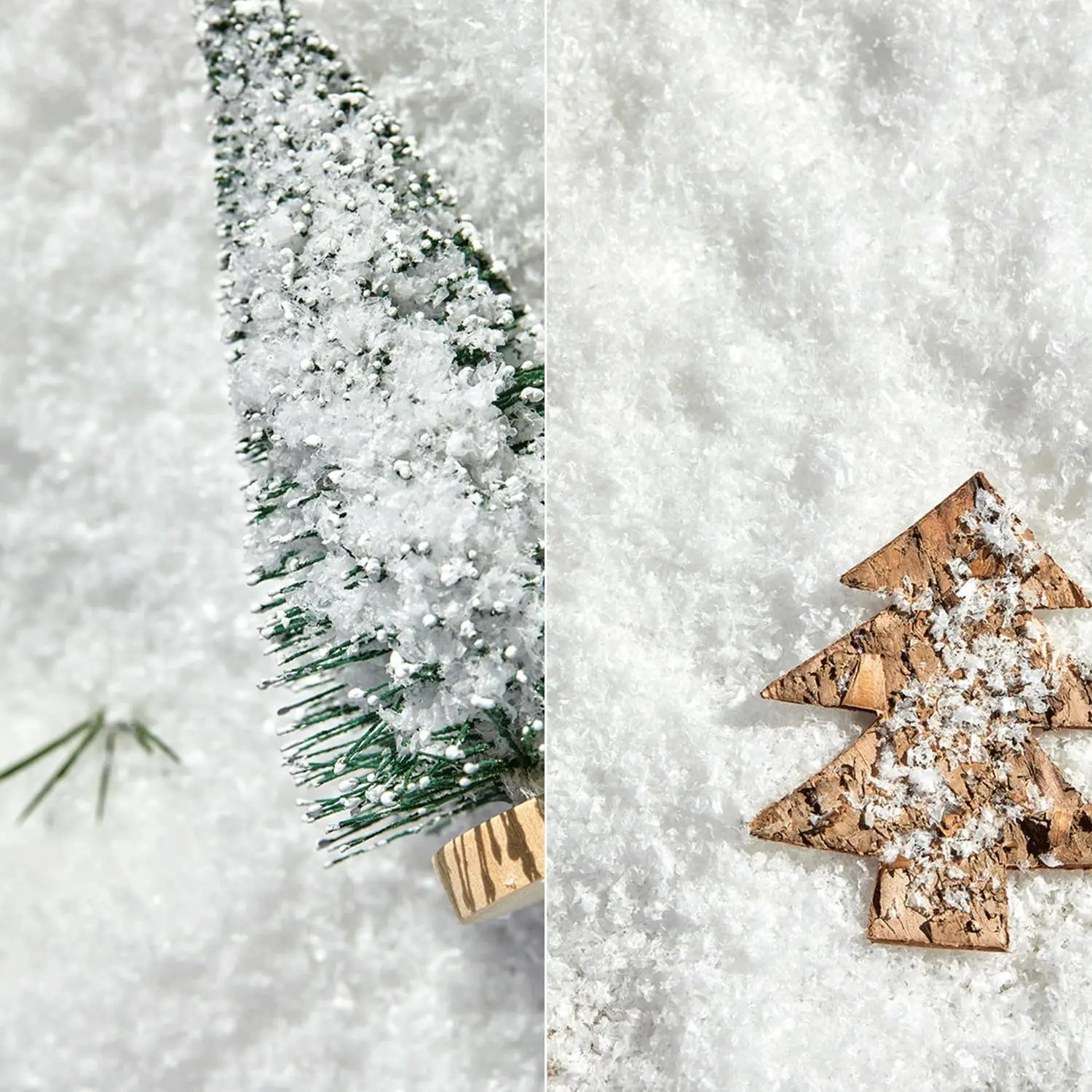 Knstliche Schneeflocken aus Kunststoff, Zauberschnee fr DIY  Weihnachtsdekoration oder Winterfestdekoration, Gratisprobe