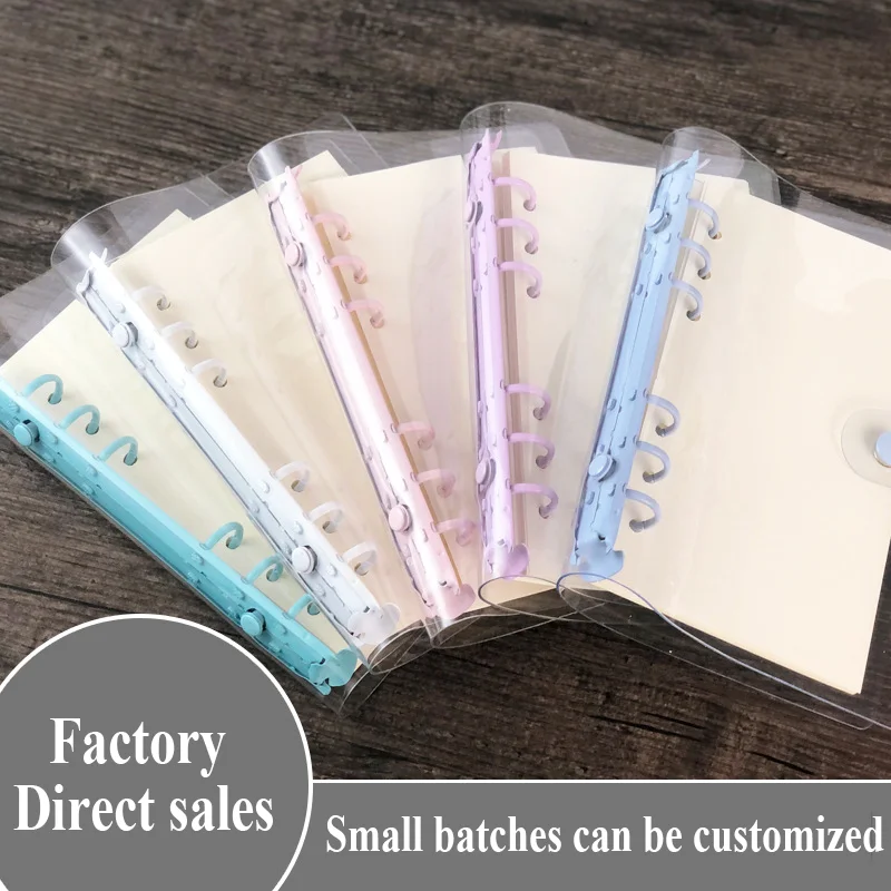 A5 A6 Notebook Budget Binders Plastic Clear Pvc Folder Planner 6 Rings
