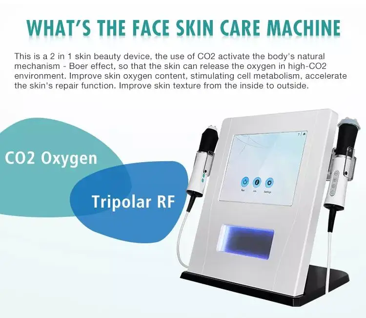 Good quality 3 In 1 Oxygen Jet Facial Machine Skin Care CO2 Oxygen Bubble Exfoliate Oxygen Skin care machine