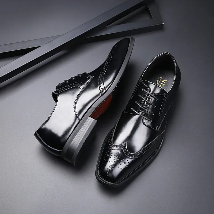Sh12038a Brogue Shoes Men Classic Italian Brand Mens Formal Genuine ...