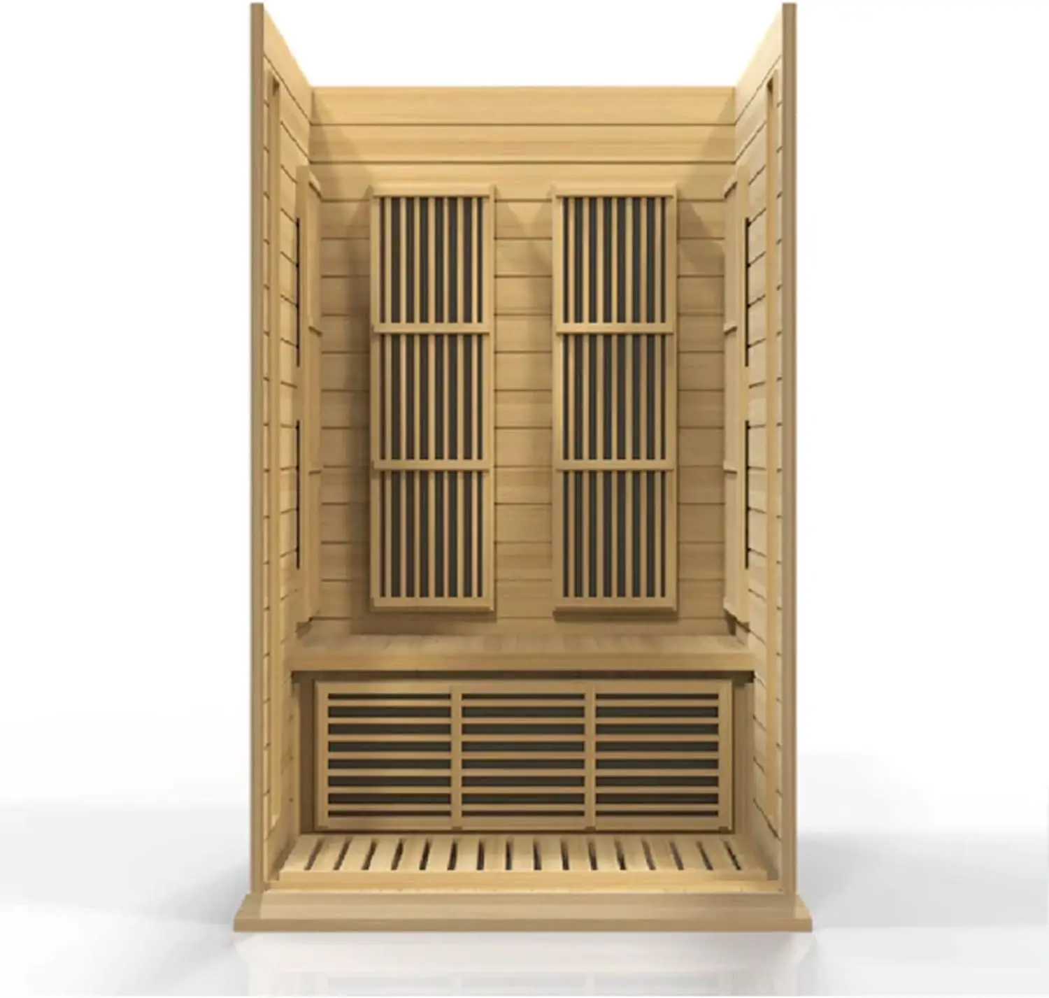 Dynamic Saunas Maxxus Toulouse 2-Person Modern Electric Far Infrared 6-Panel Sauna FM Radio CD Player Aux Port Built-In Speakers