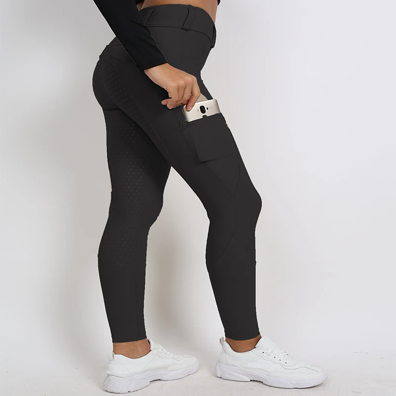 Drop Ship Black Silicone Equestrian Breeches Manufacturer Equestrian