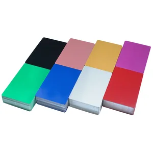 Multi-color Metal Business Card Eco-friendly Customized Design Laser Carving for Advertising Promotional Gift