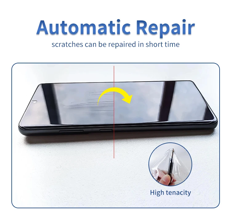 Free Sample Anti Fingerprint Full Coverage TPU Hydrogel Material Screen Protectors Film Roll for Mobile Phone Smartwatch Screen factory