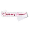 White+ rosy text-Birthday Queen