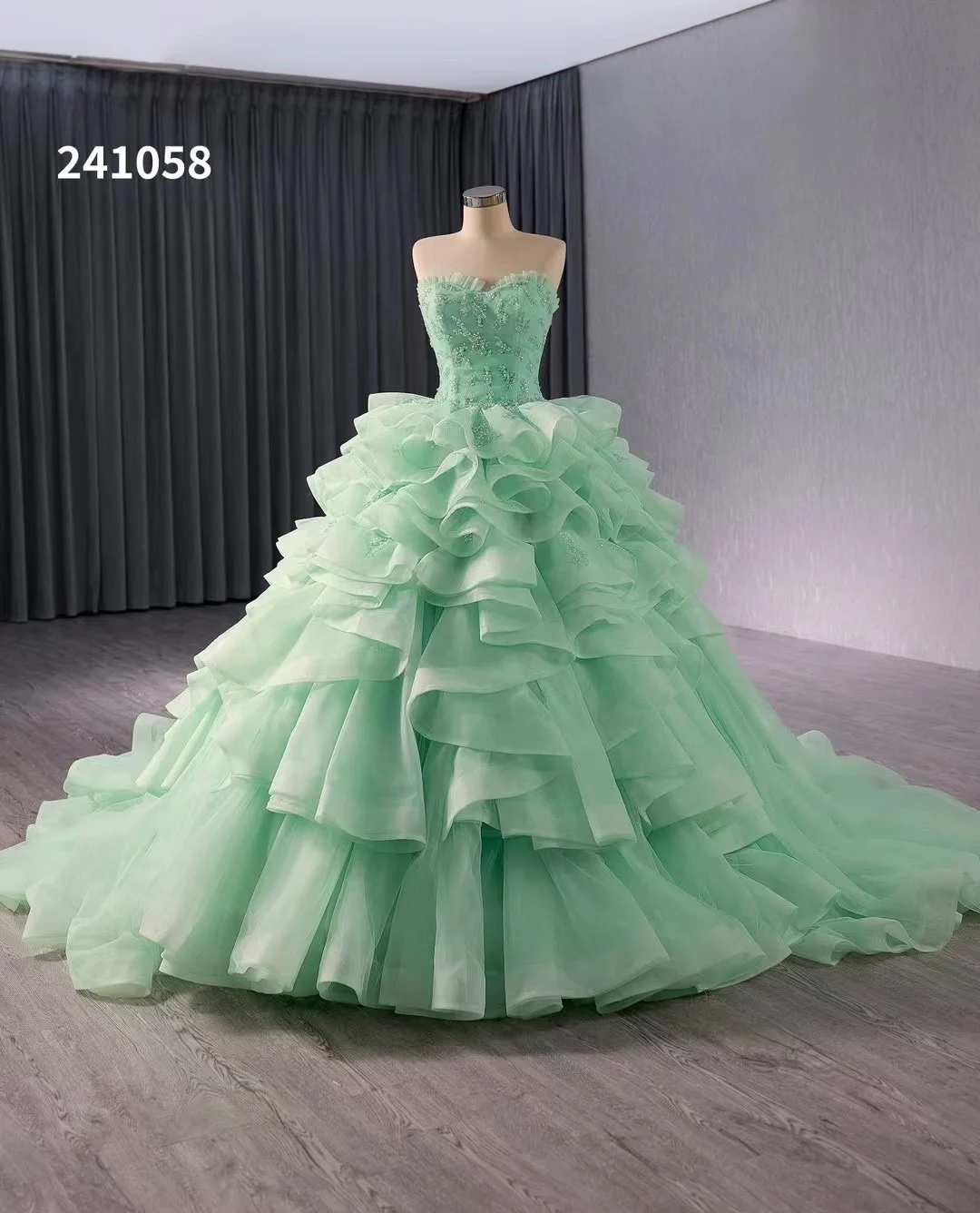 slim fit dress slacks Strapless Sequins Light Green Mermaid Prom Dress – PROM BAE