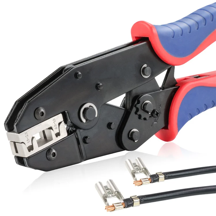 YF-056FL Manual Insulated Plug Spring Clamp Flag Type 4.8/6.3 Bare Terminal Clamp with 10A Rated Current