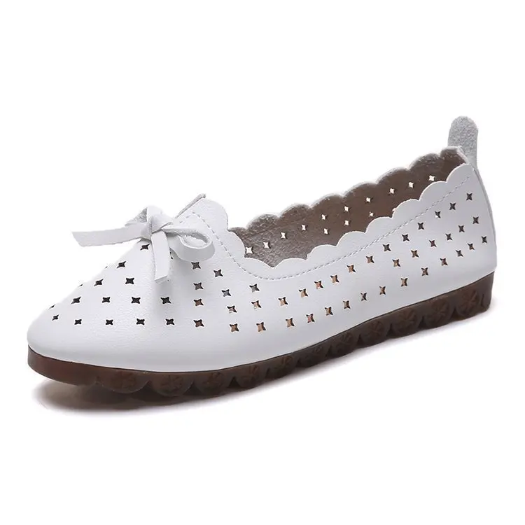 Summer New Wave Dot Mesh Bowknot Women's Single Shoes Flat