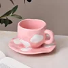 Tazza e piattino Cloud - rosa