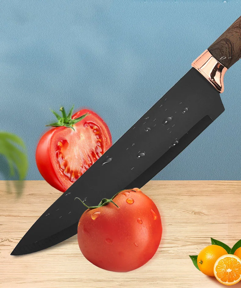 Factory Manufacture 7 Pcs Stainless Steel Kitchen Scissors Chef Knives