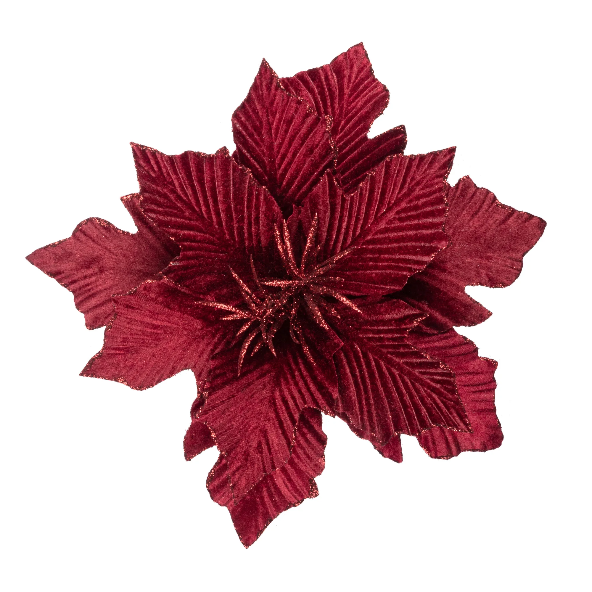 Custom Poinsettia Artificial Flowers Stem Christmas Floral Picks Wholesale Buy Artificial