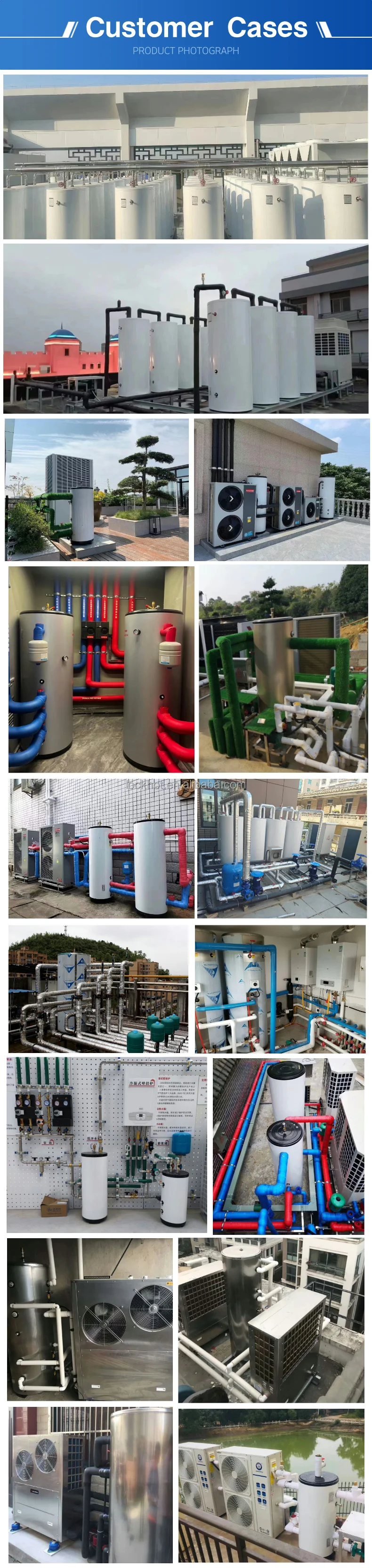 400L Buffer Water Tank for Hot Solar Water RV Household Air Source Heat Pump R290 Battery for Hotels Outdoor Applications