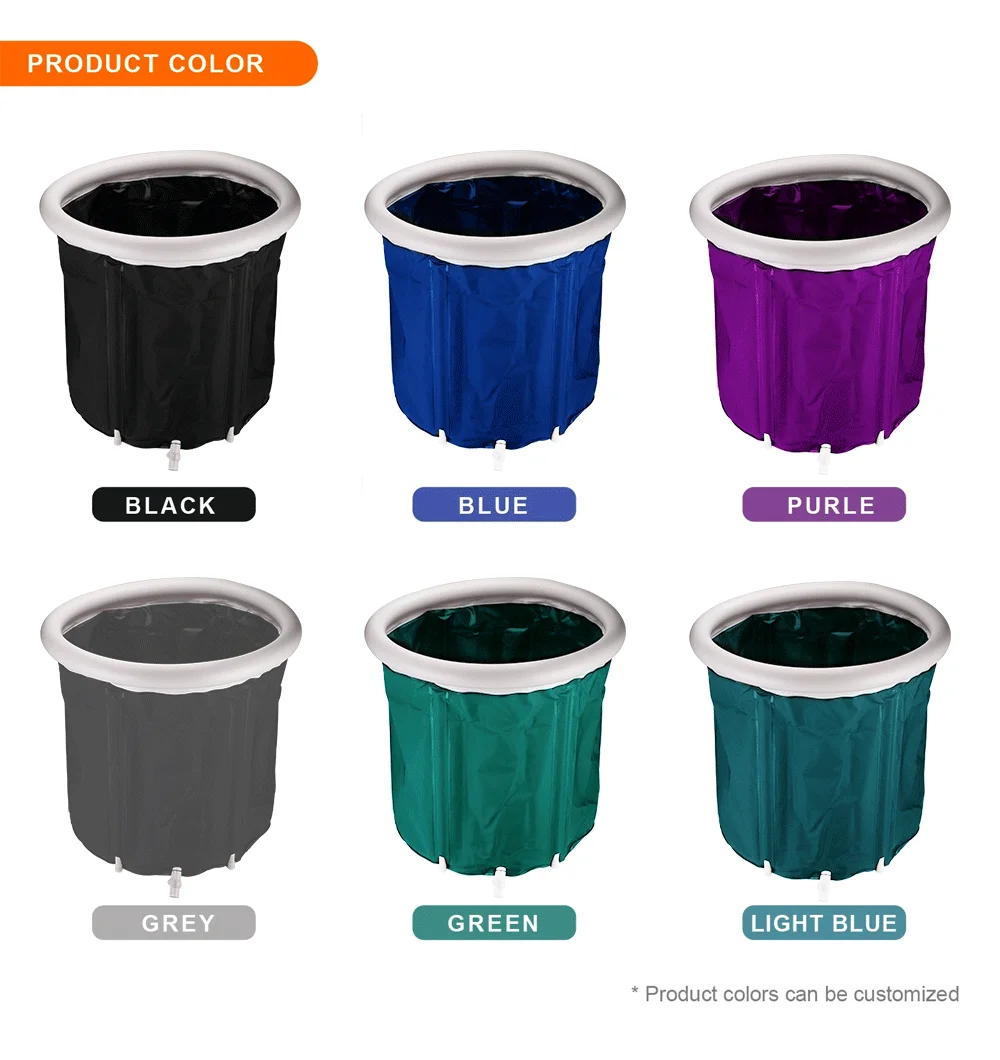 Custom Folding Inflatable Ice Bath Tub 3 Layer Ice Bath Recovery Pod