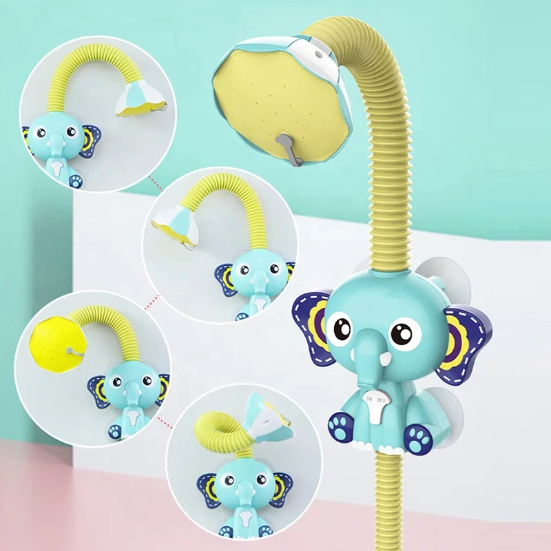 Electric Elephant Water Spray Bath Toys For Kids Baby Bathroom