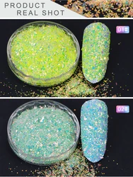 Объемные ногти Блестящий шестигранный блестящий порошок блестящие формы Золотой голографический