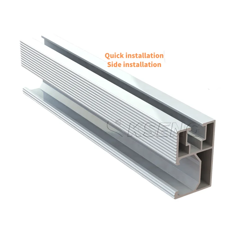 Simple Installation Aluminum Solar Mounting Rail Solar Panel Mounting System Accessories for Solar Rail Mount Installation