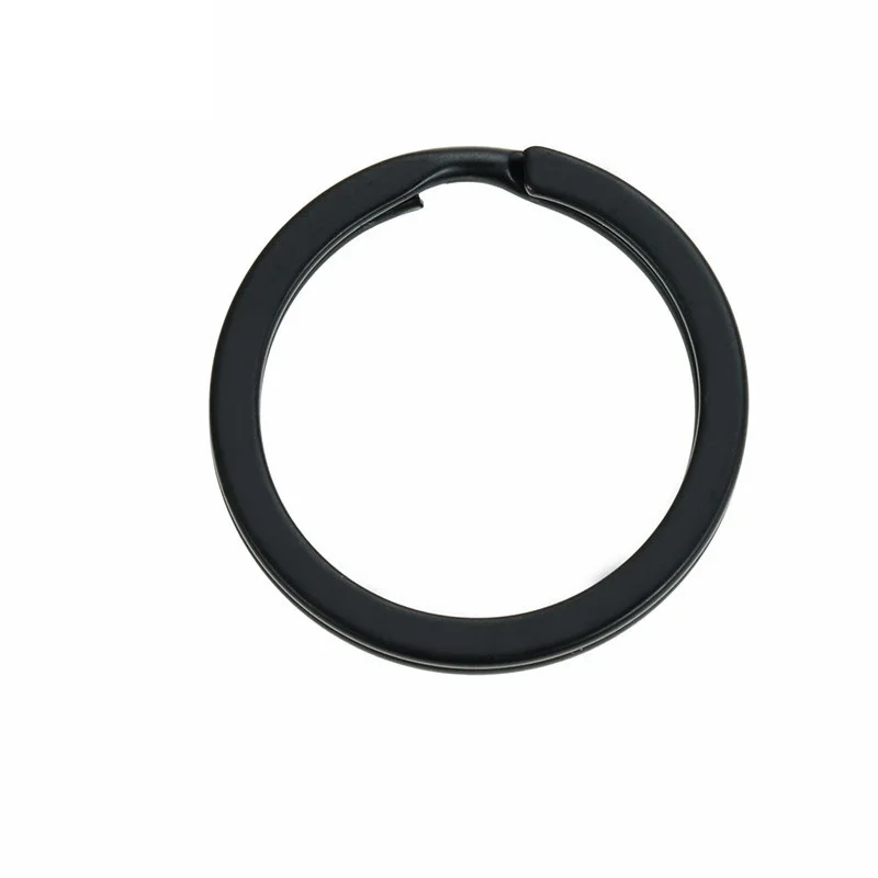 25mm 28mm 30mm 32mm Black Metal Flat Split Rings Key Chain Rings 1'' O