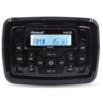 Hasda H-8102+h-050 Marine Golf Cart Bt Boat Radio Head Unit Waterproof ...