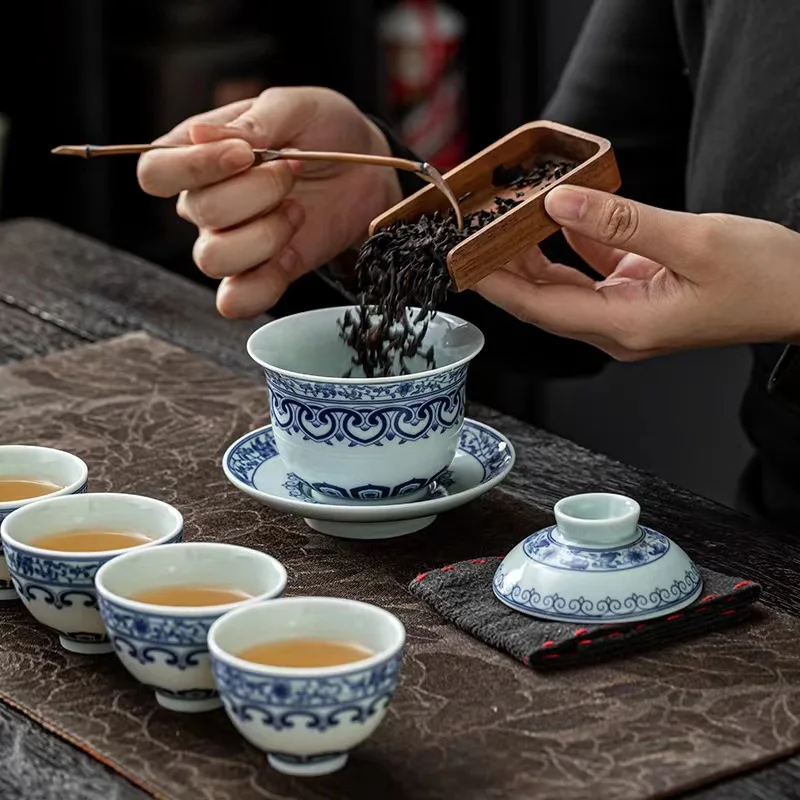 Wholesale Gift Travel Portable Glass Tea Set With Warmer Ceramic