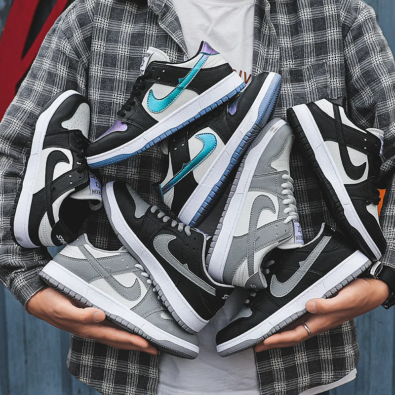 Dunkes оригинальные индивидуальные мужские чистые скейтборды производитель дешевый надувной NK Custom SB Высокие Низкие подошвы кожаные кроссовки обувь