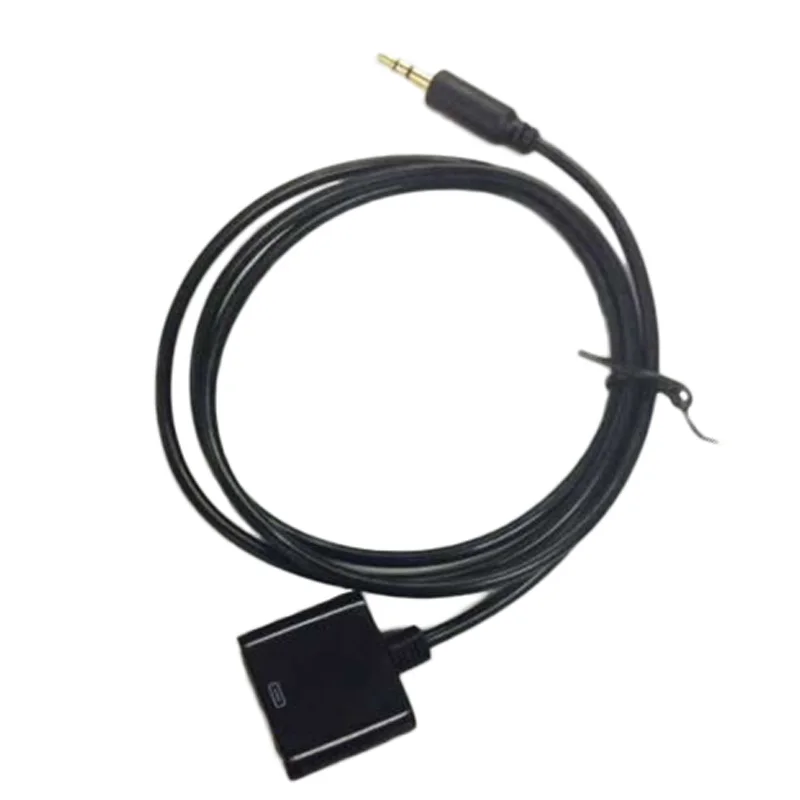 BLACK iPod Dock 30pin Female to 3.5mm Audio Aux Input Male Adapter Converter 