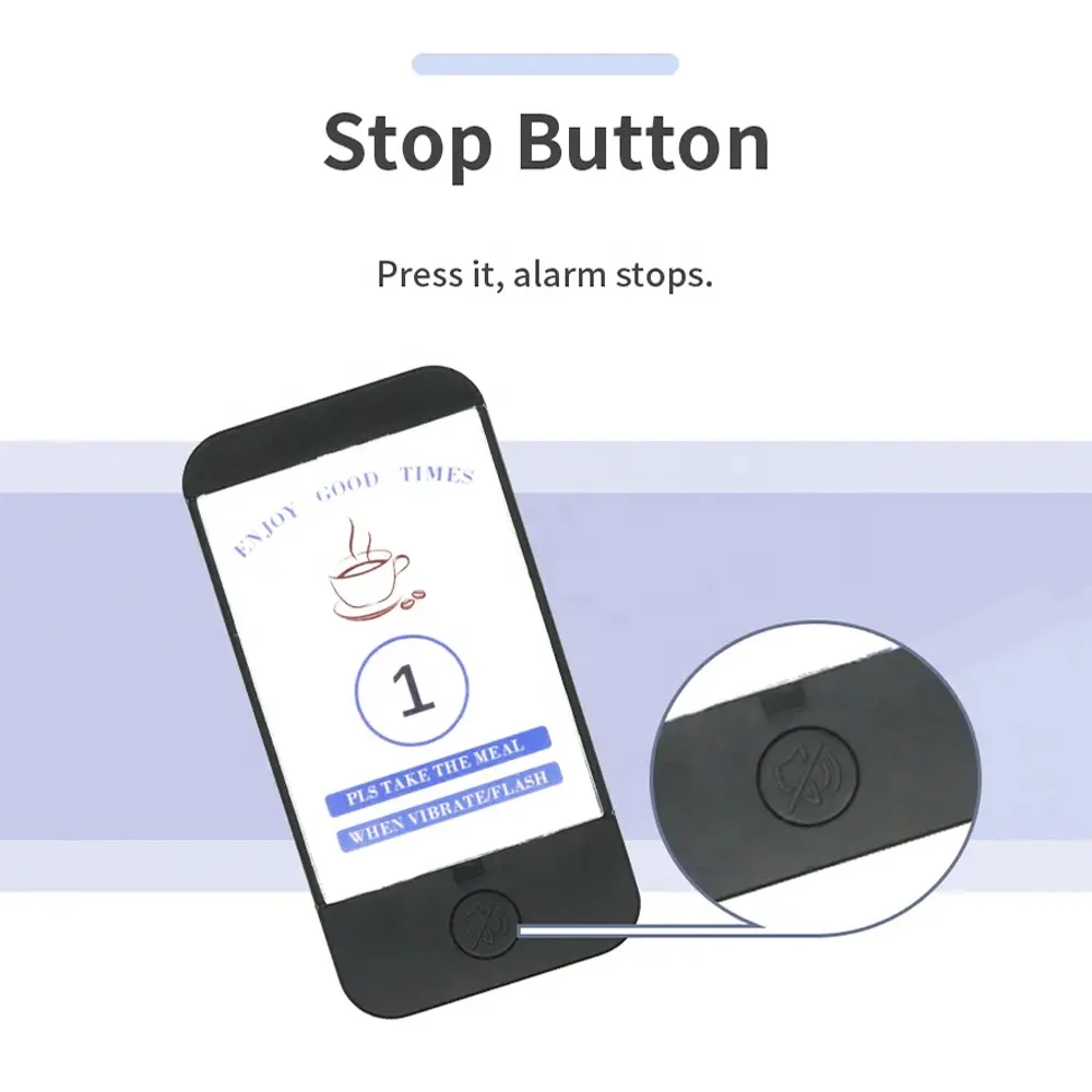 Cafe Mini Waterproof Guest Queue Paging 16 Buzzers Wireless Waiter Coaster Vibrating Beeper Calling System Pager Restaurant