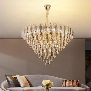 Zeal Lighting Residential Decoration K9 Crystal Chandelier Gold Crystal Chandelier Light