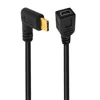 Connettore Type-C nero ad angolo retto - mini 5p femmina