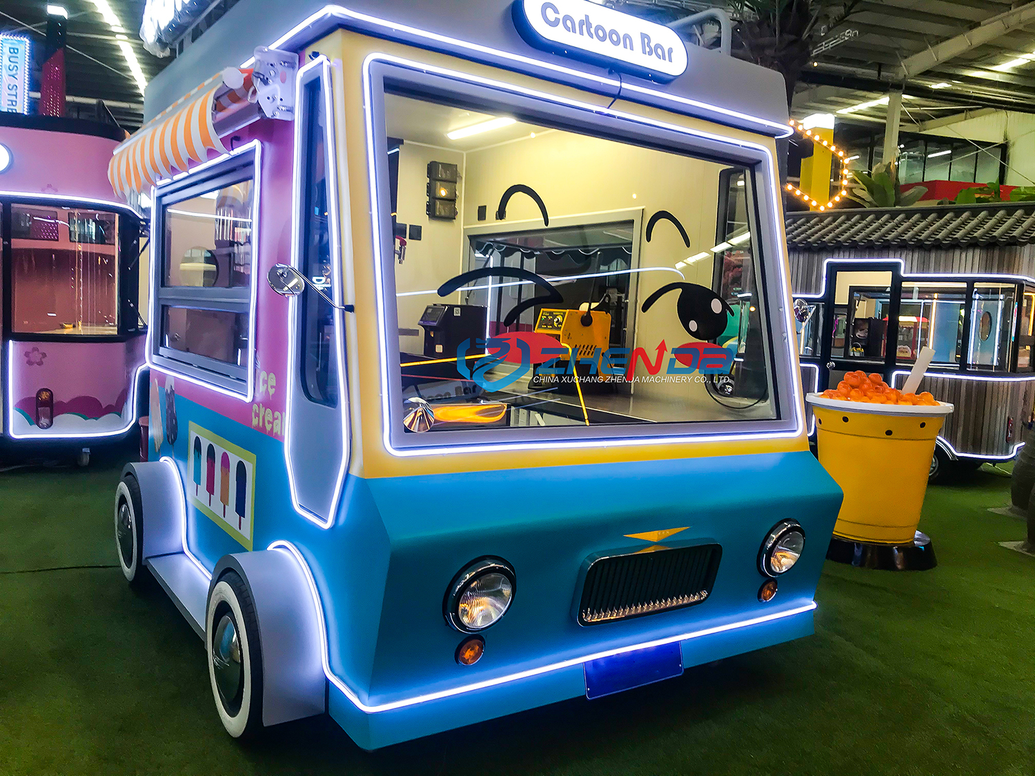 Customized Street Catering Trailer Coffee Food Cart Mobile Food Truck