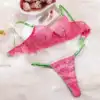 Pink with green