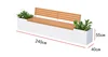 Flower box bench 240*40*55