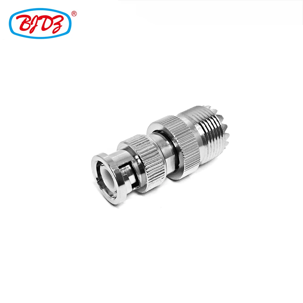 Factory Supply Adapter Uhf Female Jack Hembra to Bnc Male Plug Macho Straight Rf Coaxial Connector Copper Brass Coax Adaptor