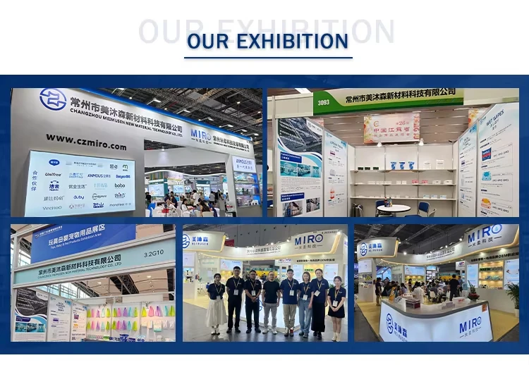International exhibition presence for flushable wet wipes Trade show booth displaying adult flushable wipes product range