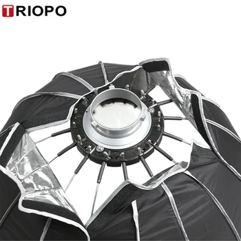 TRIOPO KP2-120 KP2 120cm Portable Quick Release Deep Parabolic Softbox Bowens Mount With Grid Photography Studio Video Flash detail image