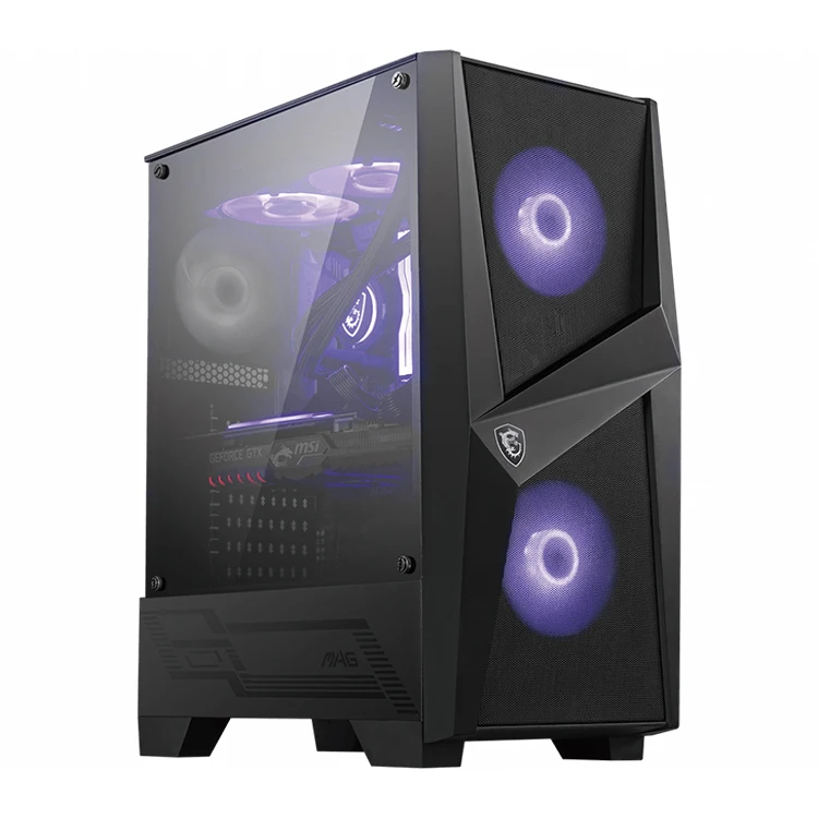 MSI MAG FORGE 100R Mid-Tower Computer Case Supports ATX Motherboard With RGB Lighting Chassis PC Desktop Gaming Case