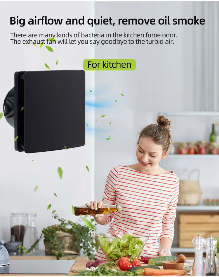 Low-noise Bathroom Exhaust Fan, SEICOI, ABS, 100mm/4", IPX4 - detail 10