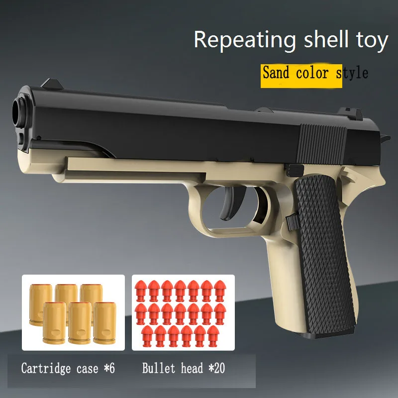 Полностью автоматический метательный пистолет Blowback 1911 Colt, метательный пистолет песчаный ястреб, мягкая пуля, игрушечный пистолет, оптовая продажа
