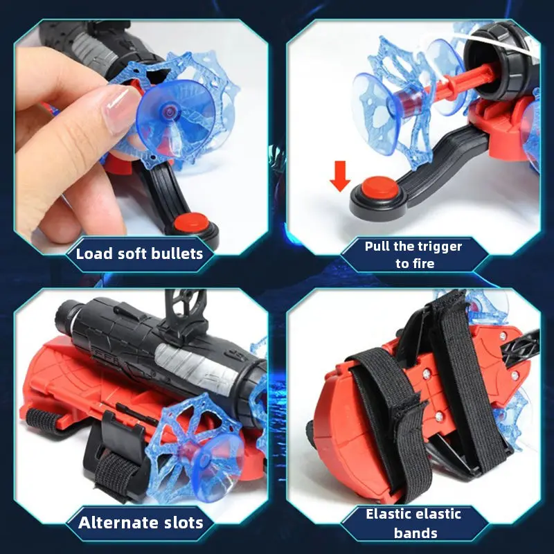 Spider-man Rope Capture Launcher Fun Safe Toys for Kids