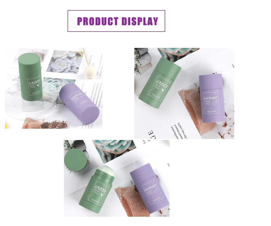 Private Label Effective Deep Clean Green Tea Cleansing Mask Whitening Cleansing Green Tea Mask Stick for Face