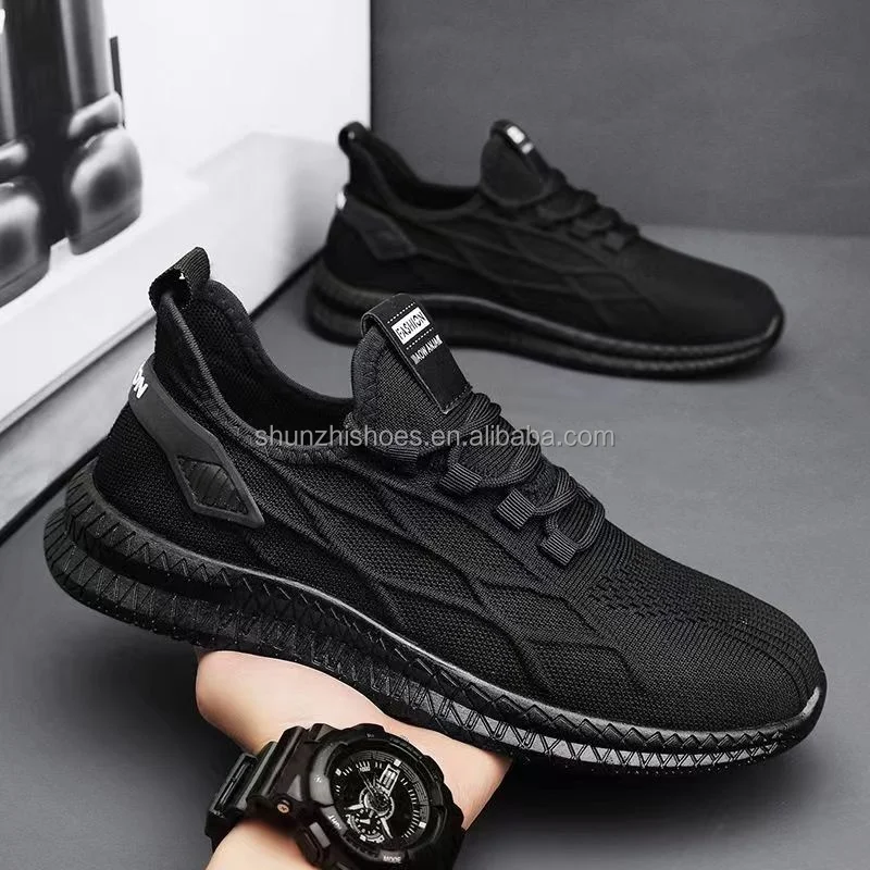 Low Price Henan Custom Mesh Breathable Light Weight Low MOQ in Stock Campus Man Sport Running Shoes Men's Sneakers Men's Shoes