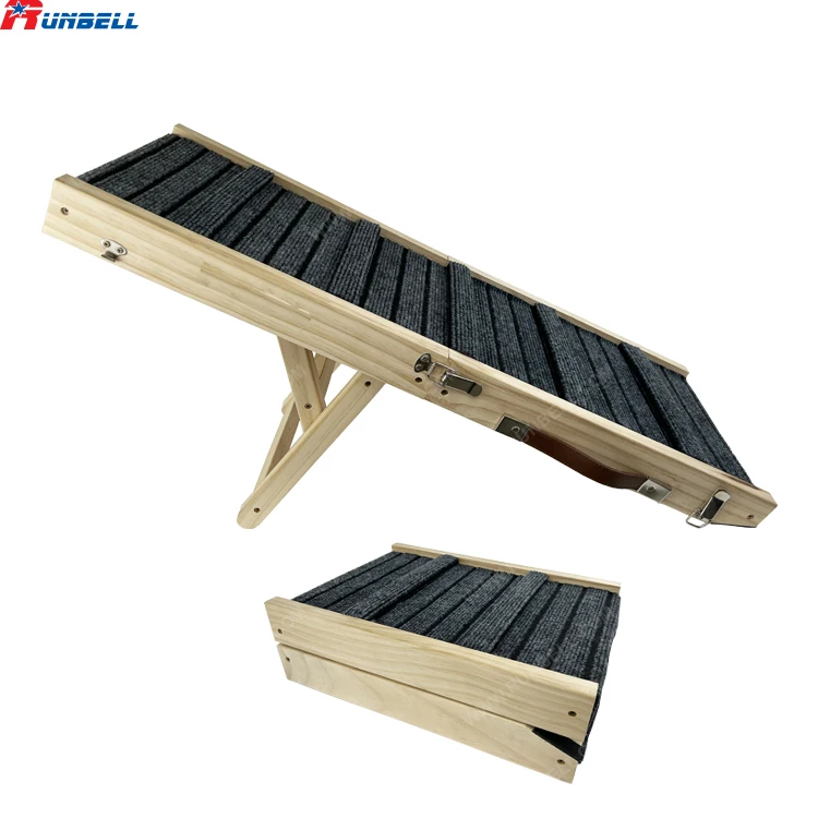 Wooden Adjustable Pet Ramp Dogs And Foldable Dog Ramp Nonslip Dog Car Ramps For Bed Couch Buy