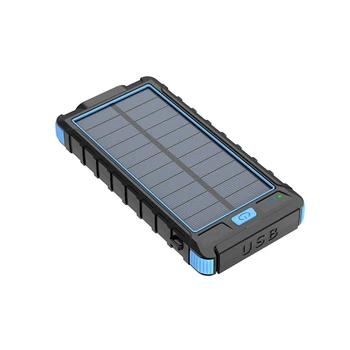 Universal Camping Light PD/QC Fast Charging Bank 10000mAh Light Display Solar Mobile Power Supply Charger