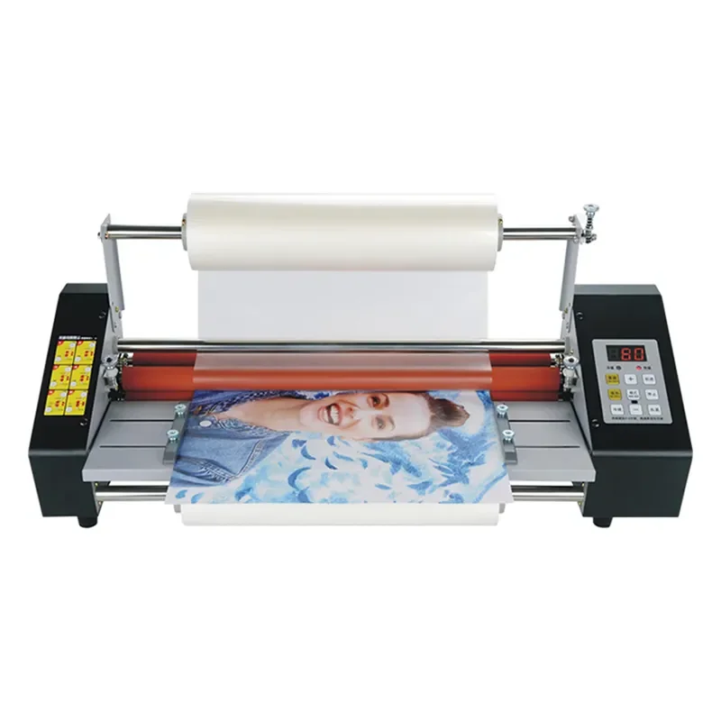 9350T Roll Laminating Machine Automatic Adjustable Speed Laminator for A3 A4 A5 A6 Paper Sizes