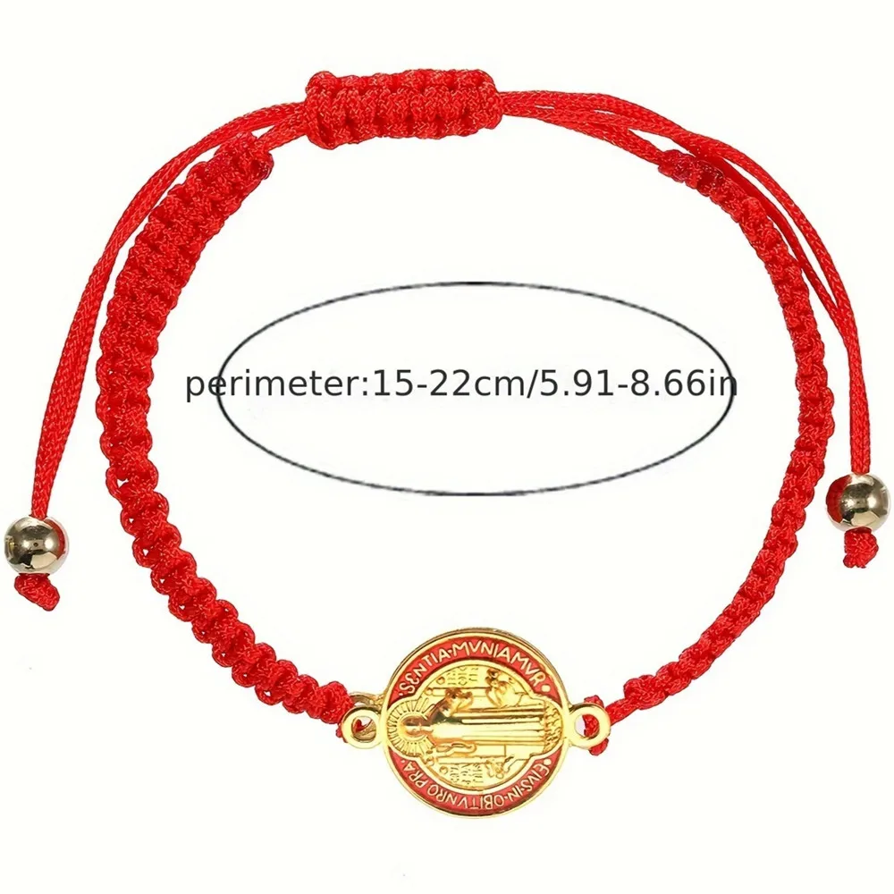 Gold Plated St. Benedict Cross Bracelet For Women & Unisex