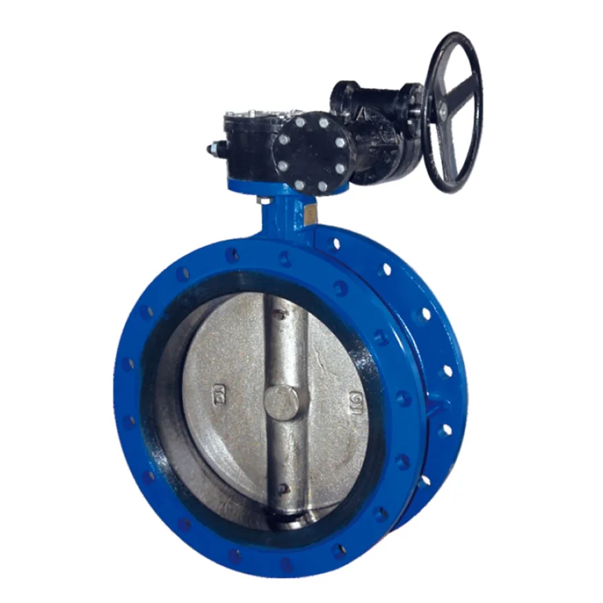 U type butterfly valve worm gear EPDM rubber seat valves supplier