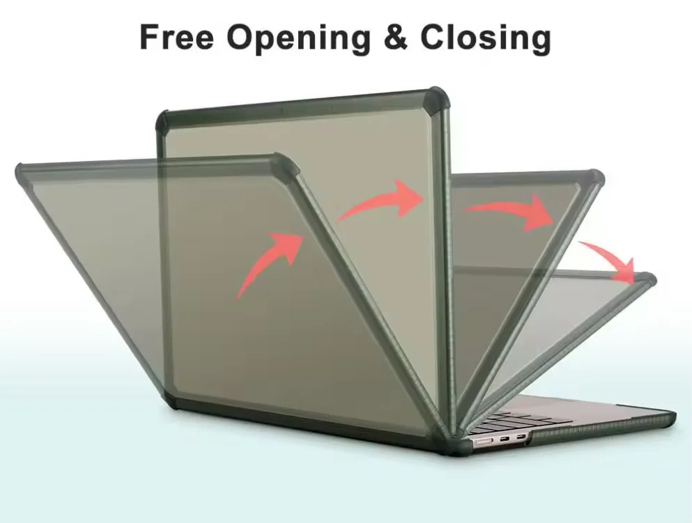 product laptop cover for macbook air 13 15 inch clear shockproof hard pc rugged white protective bjk01 for ce certified rohs-7