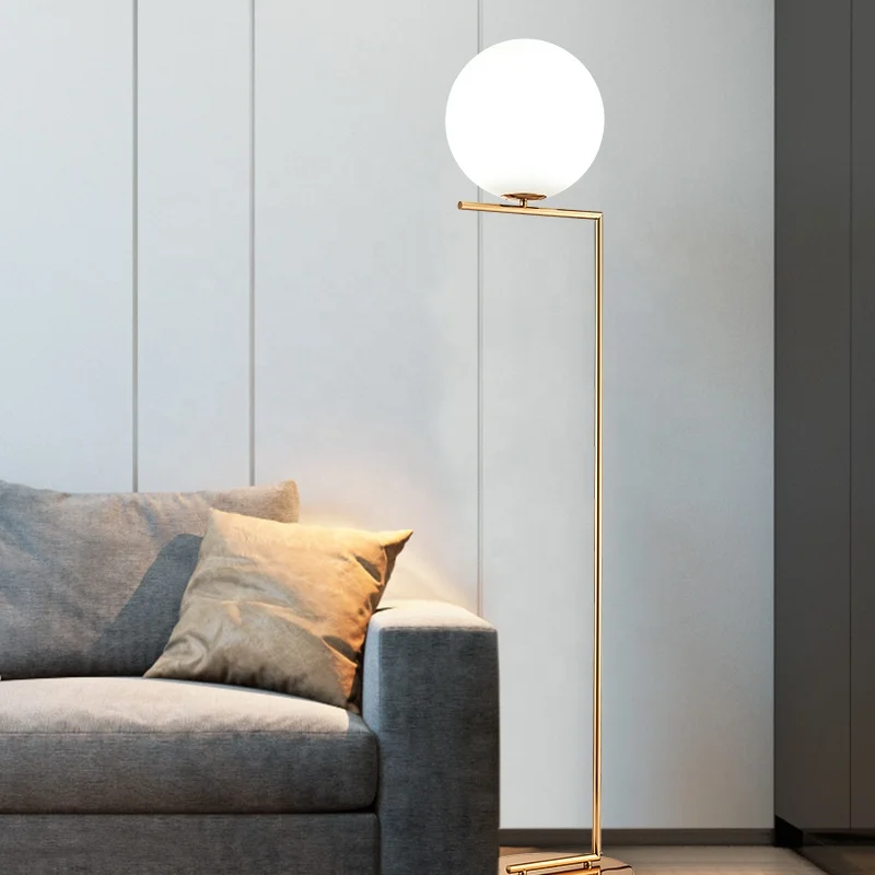 Partihandel Modernt LED-glasställ Ljus Designer Golvlampa För Heminredning Inomhushotell ETL52501