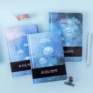 Delicate Blue Leather Cover Journal for Girls Lovely Heart Style Simple School Supplies Notebook Hardcover Planner Notebook