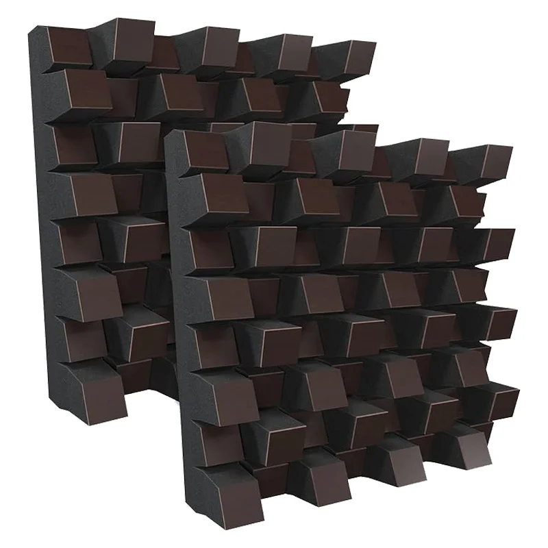 3D Solid Square Shape Foam Sound Diffuser Acoustic Diffuser Panels for Studio Cinema Home KTV
