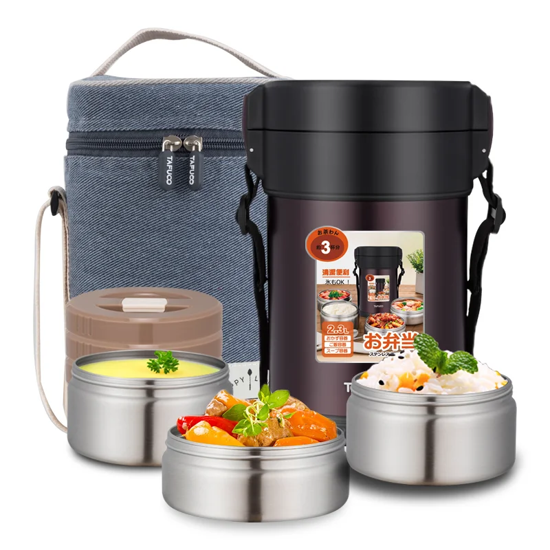 Hot Square 2 Container Tiffin Double Thermal Insulated Lunch Box